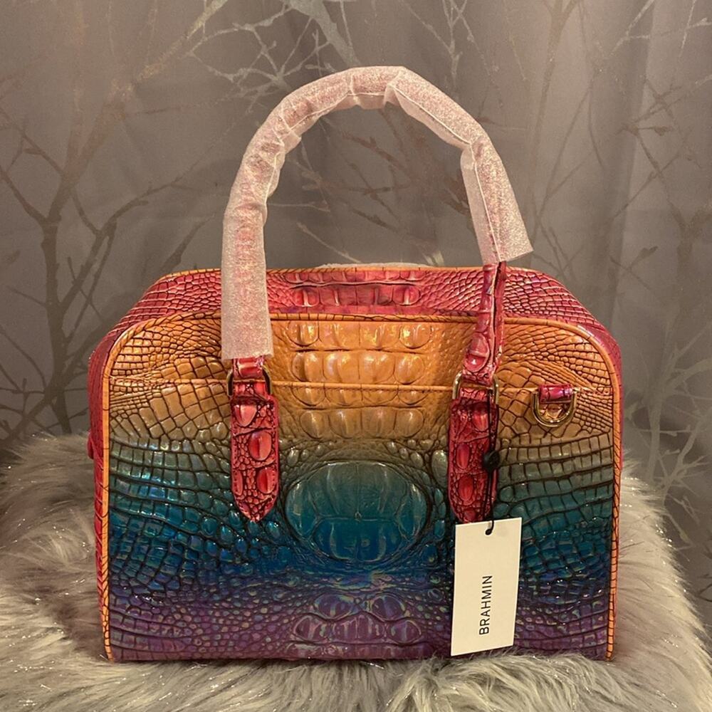 BNWT BRAHMIN Marissa Horizon Ombre Melbourne Leather Handbag - Picture 2 of 11